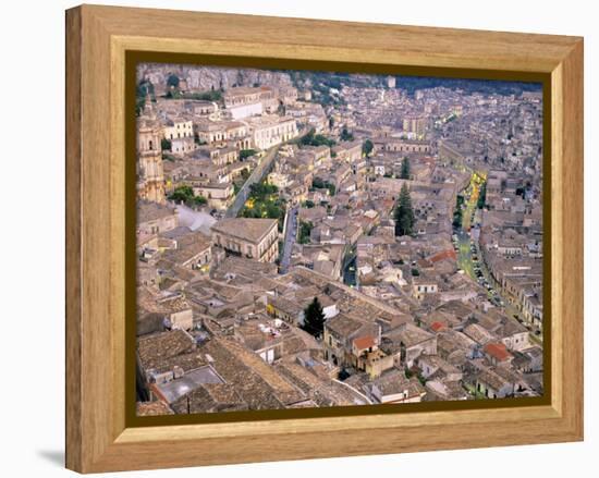 View over Modica, Sicily, Italy-Demetrio Carrasco-Framed Premier Image Canvas