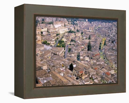 View over Modica, Sicily, Italy-Demetrio Carrasco-Framed Premier Image Canvas