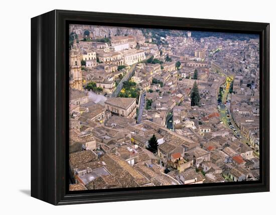 View over Modica, Sicily, Italy-Demetrio Carrasco-Framed Premier Image Canvas