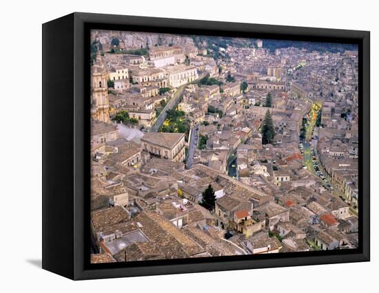 View over Modica, Sicily, Italy-Demetrio Carrasco-Framed Premier Image Canvas