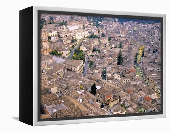 View over Modica, Sicily, Italy-Demetrio Carrasco-Framed Premier Image Canvas