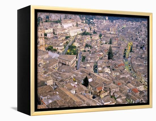 View over Modica, Sicily, Italy-Demetrio Carrasco-Framed Premier Image Canvas