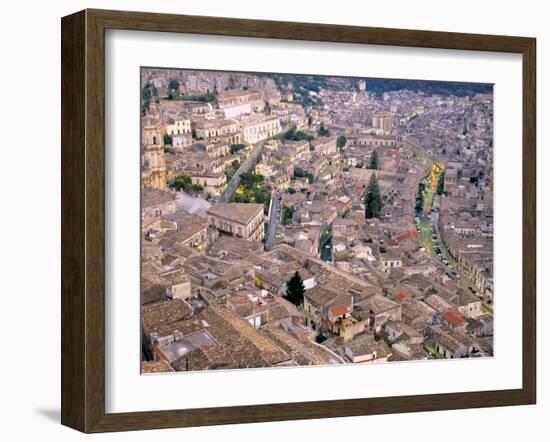 View over Modica, Sicily, Italy-Demetrio Carrasco-Framed Photographic Print