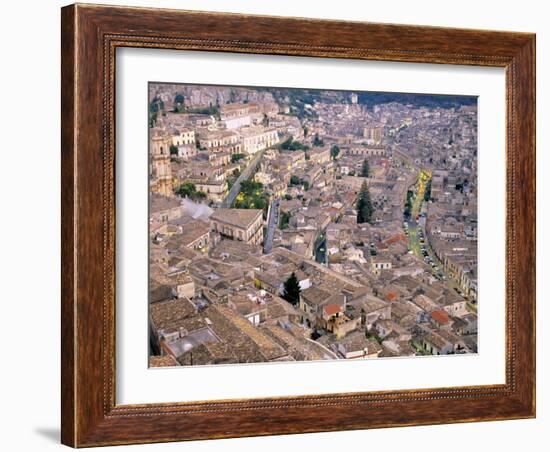 View over Modica, Sicily, Italy-Demetrio Carrasco-Framed Photographic Print