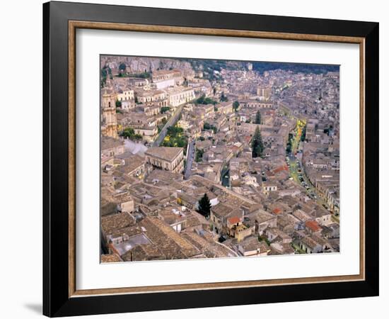 View over Modica, Sicily, Italy-Demetrio Carrasco-Framed Photographic Print