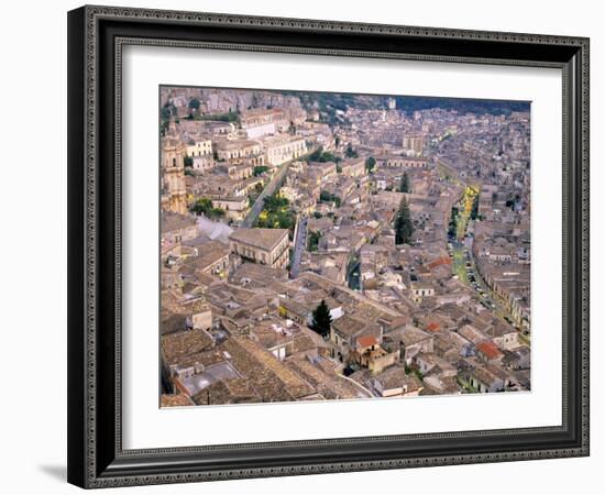 View over Modica, Sicily, Italy-Demetrio Carrasco-Framed Photographic Print