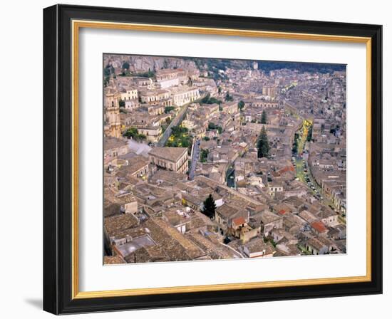 View over Modica, Sicily, Italy-Demetrio Carrasco-Framed Photographic Print