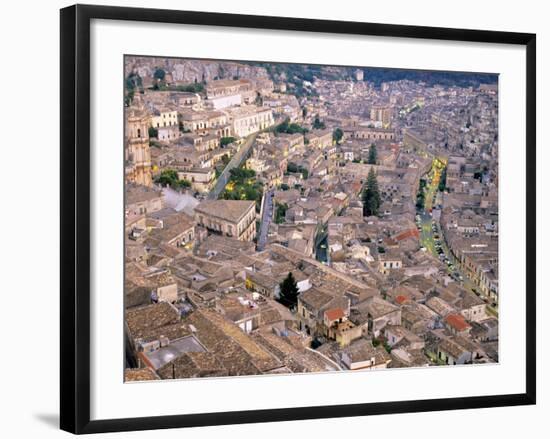 View over Modica, Sicily, Italy-Demetrio Carrasco-Framed Photographic Print