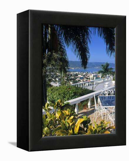 View over Montego Bay, Jamaica-Doug Pearson-Framed Premier Image Canvas