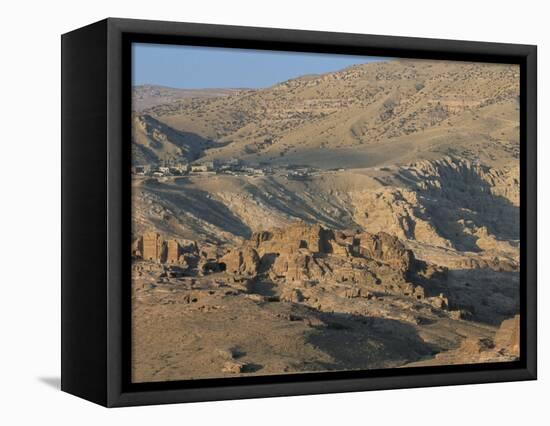 View Over Nabatean Tombs, Petra, Unesco World Heritage Site, Jordan, Middle East-Alison Wright-Framed Premier Image Canvas