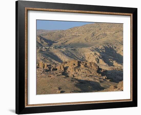 View Over Nabatean Tombs, Petra, Unesco World Heritage Site, Jordan, Middle East-Alison Wright-Framed Photographic Print