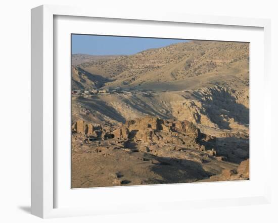 View Over Nabatean Tombs, Petra, Unesco World Heritage Site, Jordan, Middle East-Alison Wright-Framed Photographic Print