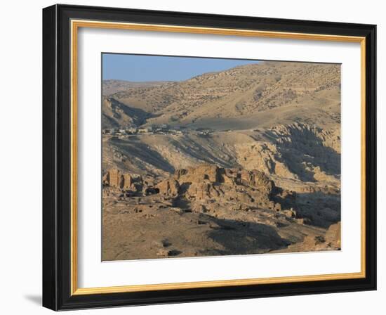 View Over Nabatean Tombs, Petra, Unesco World Heritage Site, Jordan, Middle East-Alison Wright-Framed Photographic Print