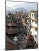 View over Narrow Streets and Rooftops Near Durbar Square Towards the Hilltop Temple of Swayambhunat-Lee Frost-Mounted Photographic Print