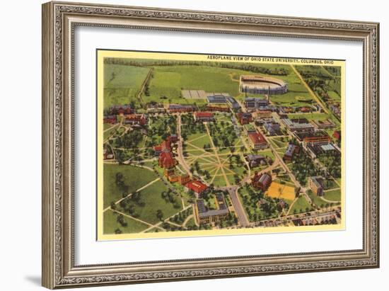 View over Ohio State University, Columbus, Ohio-null-Framed Art Print