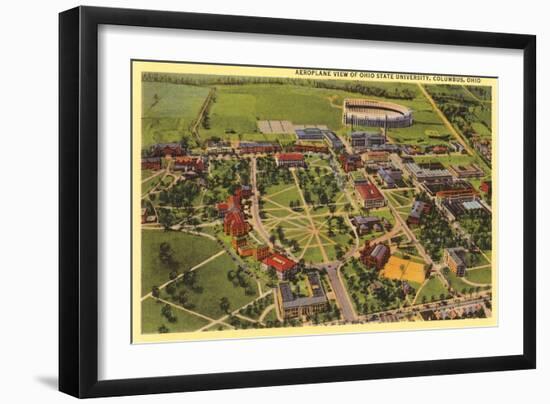 View over Ohio State University, Columbus, Ohio-null-Framed Art Print