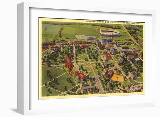 View over Ohio State University, Columbus, Ohio-null-Framed Art Print