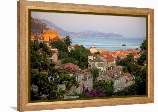 View over Old Town at Sunset, Dubrovnik, Dalmatia, Croatia, Europe-Frank Fell-Framed Premier Image Canvas