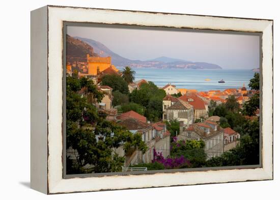 View over Old Town at Sunset, Dubrovnik, Dalmatia, Croatia, Europe-Frank Fell-Framed Premier Image Canvas