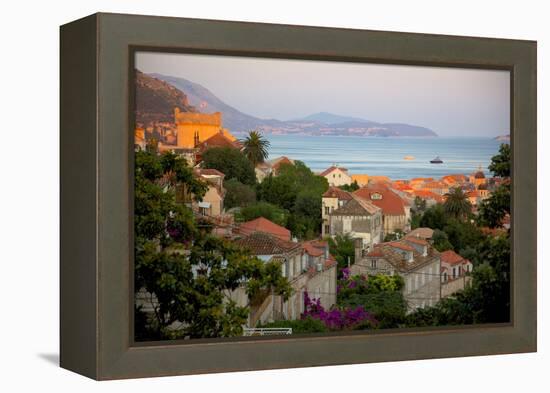 View over Old Town at Sunset, Dubrovnik, Dalmatia, Croatia, Europe-Frank Fell-Framed Premier Image Canvas