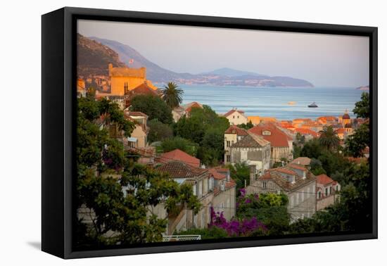 View over Old Town at Sunset, Dubrovnik, Dalmatia, Croatia, Europe-Frank Fell-Framed Premier Image Canvas