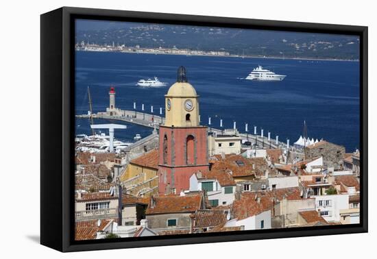 View over Old Town, Saint-Tropez, Var-Stuart Black-Framed Premier Image Canvas