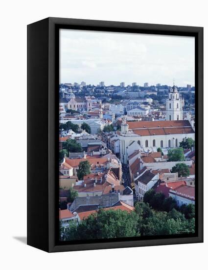 View Over Old Town, Unesco World Heritage Site, from Castle at Gedminas Hill, Vilnius, Lithuania-Yadid Levy-Framed Premier Image Canvas