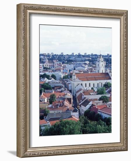 View Over Old Town, Unesco World Heritage Site, from Castle at Gedminas Hill, Vilnius, Lithuania-Yadid Levy-Framed Photographic Print