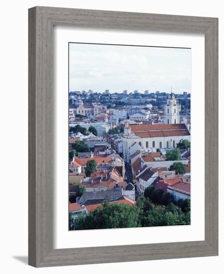 View Over Old Town, Unesco World Heritage Site, from Castle at Gedminas Hill, Vilnius, Lithuania-Yadid Levy-Framed Photographic Print