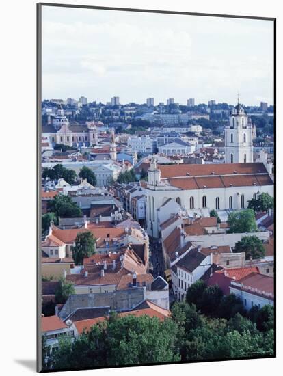 View Over Old Town, Unesco World Heritage Site, from Castle at Gedminas Hill, Vilnius, Lithuania-Yadid Levy-Mounted Photographic Print