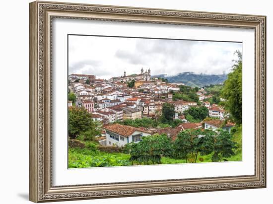 View over Ouro Preto, UNESCO World Heritage Site, Minas Gerais, Brazil, South America-Gabrielle and Michel Therin-Weise-Framed Photographic Print