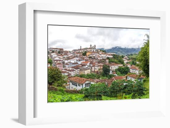 View over Ouro Preto, UNESCO World Heritage Site, Minas Gerais, Brazil, South America-Gabrielle and Michel Therin-Weise-Framed Photographic Print