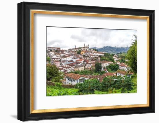 View over Ouro Preto, UNESCO World Heritage Site, Minas Gerais, Brazil, South America-Gabrielle and Michel Therin-Weise-Framed Photographic Print