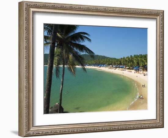 View over Palolem Beach, Palolem, Goa, India, Asia-Stuart Black-Framed Photographic Print