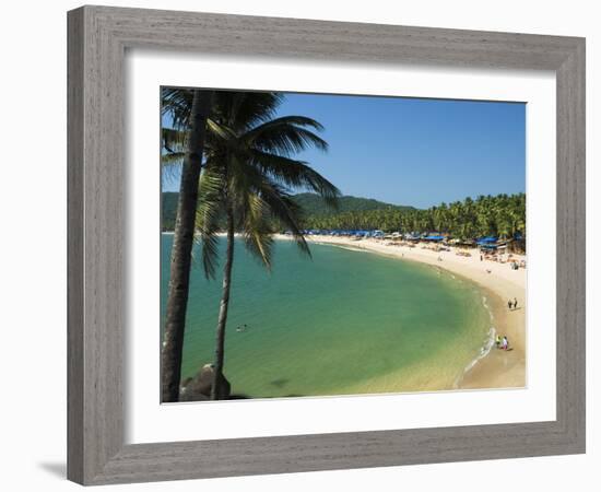 View over Palolem Beach, Palolem, Goa, India, Asia-Stuart Black-Framed Photographic Print