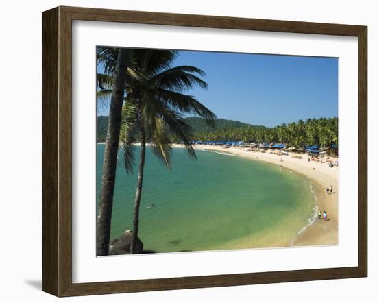 View over Palolem Beach, Palolem, Goa, India, Asia-Stuart Black-Framed Photographic Print