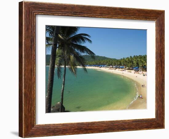 View over Palolem Beach, Palolem, Goa, India, Asia-Stuart Black-Framed Photographic Print