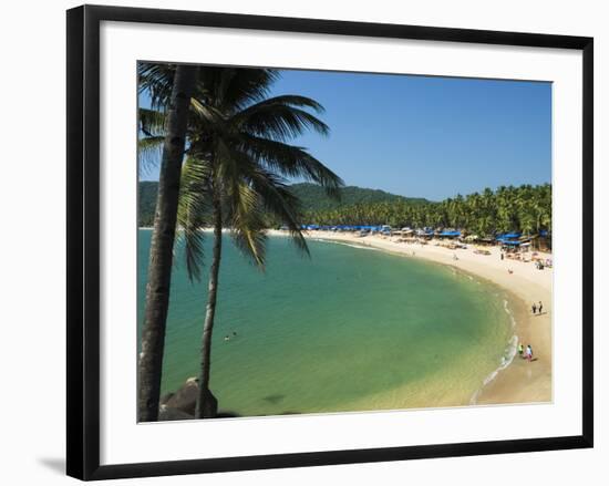 View over Palolem Beach, Palolem, Goa, India, Asia-Stuart Black-Framed Photographic Print