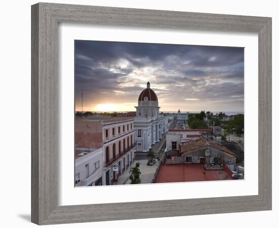 View Over Parque Jose Marti at Sunset From the Roof of the Hotel La Union, Cienfuegos, Cuba-Lee Frost-Framed Photographic Print