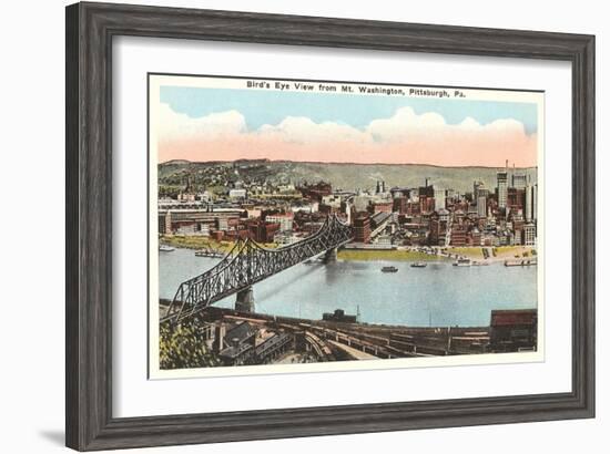 View over Pittsburgh, Pennsylvania-null-Framed Art Print