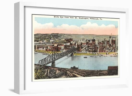 View over Pittsburgh, Pennsylvania-null-Framed Art Print