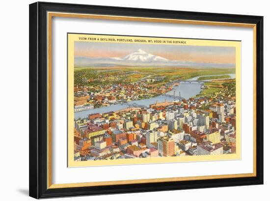 View over Portland, Oregon-null-Framed Art Print