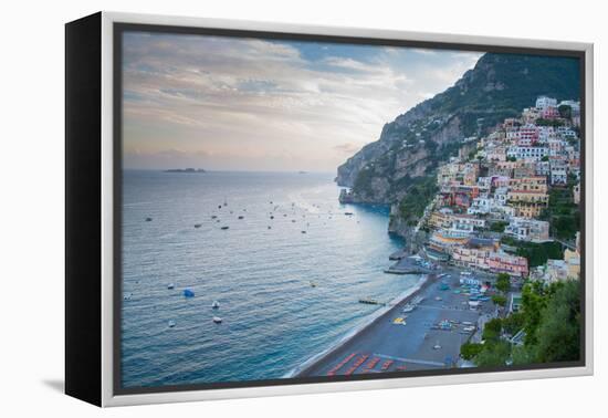 View over Positano, Costiera Amalfitana (Amalfi Coast), UNESCO World Heritage Site-Frank Fell-Framed Premier Image Canvas