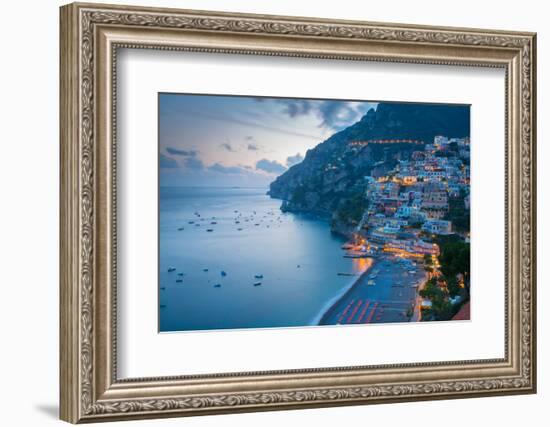 View over Positano, Costiera Amalfitana (Amalfi Coast), UNESCO World Heritage Site-Frank Fell-Framed Photographic Print