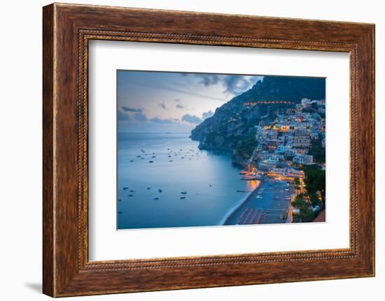 View over Positano, Costiera Amalfitana (Amalfi Coast), UNESCO World Heritage Site-Frank Fell-Framed Photographic Print