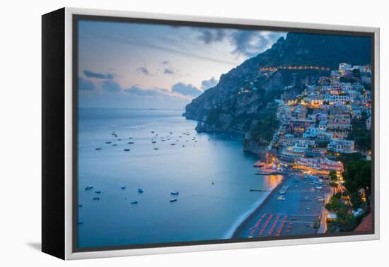 View over Positano, Costiera Amalfitana (Amalfi Coast), UNESCO World Heritage Site-Frank Fell-Framed Premier Image Canvas