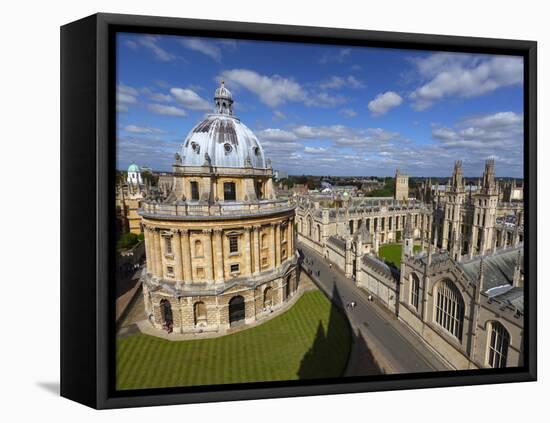 View over Radcliffe Camera and All Souls College, Oxford, Oxfordshire, England-Stuart Black-Framed Premier Image Canvas