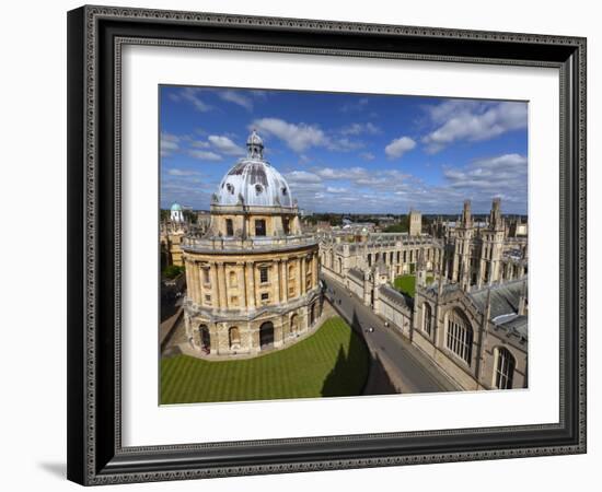 View over Radcliffe Camera and All Souls College, Oxford, Oxfordshire, England-Stuart Black-Framed Photographic Print