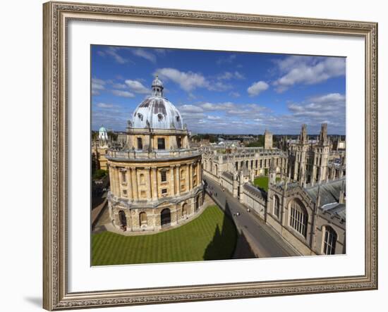 View over Radcliffe Camera and All Souls College, Oxford, Oxfordshire, England-Stuart Black-Framed Photographic Print