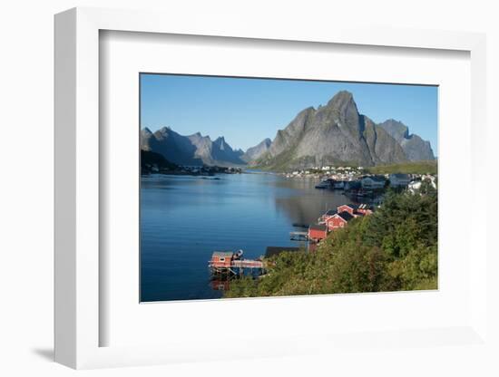 View over Reine Harbour, Lofoten Islands, Nordland, Norway, Scandinavia, Europe-Ethel Davies-Framed Photographic Print